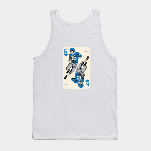 Detroit Lions King of Hearts Tank Top by Rad Love